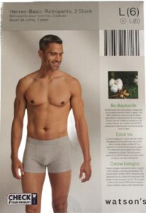  Boxershorts BASIC Baumwolle Bio Elasthane Lycra 3er Pack